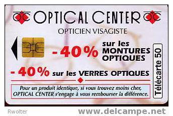 @+ Télécarte OPTICAL CENTER LILLE - 50U - SO3 - N° JUSTIFIE A GAUCHE - 04/96. - 1996