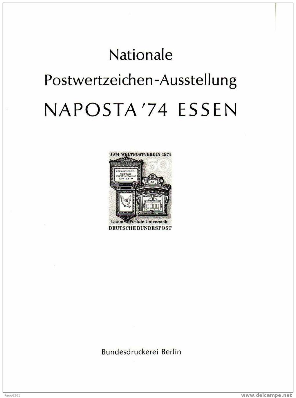 ALLEMAGNE DOCUMENT NAPOSTA 74 N409 - Variedades Y Curiosidades