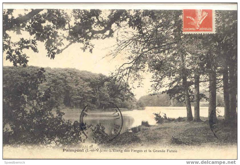 2825 Paimpont  L'Etang Des Forges Et La Grande Futaie .  Sans éditeur - Paimpont