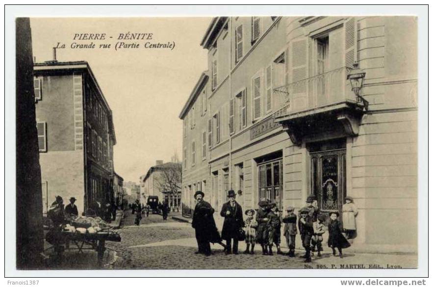 Réf 120  - PIERRE BENITE - La Grande Rue (partie Centrale) (TRES JOLIE CARTE ANIMEE) - Pierre Benite