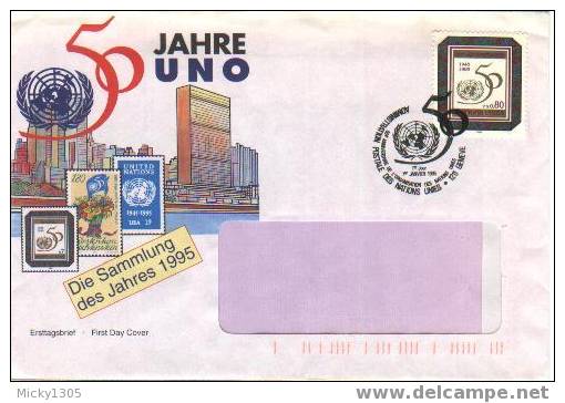 UNO Genf - Umschlag Echt Gelaufen / Cover Used (2197) - Lettres & Documents