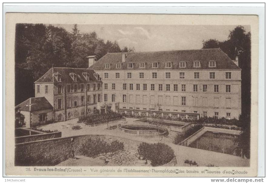 C 643 - EVAUX LES BAINS - 23 - Vue Générale De L'établissement Thermal - Belle CPA 1937 - - Evaux Les Bains