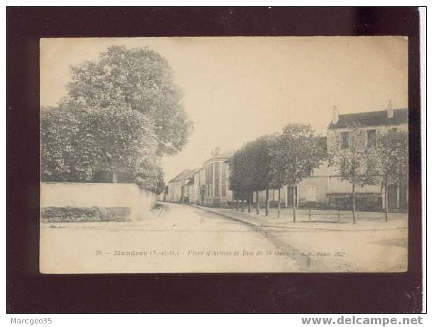 003768 Mandres Place D'armes & Rue De La Gare édit.B.F. N°26 - Mandres Les Roses