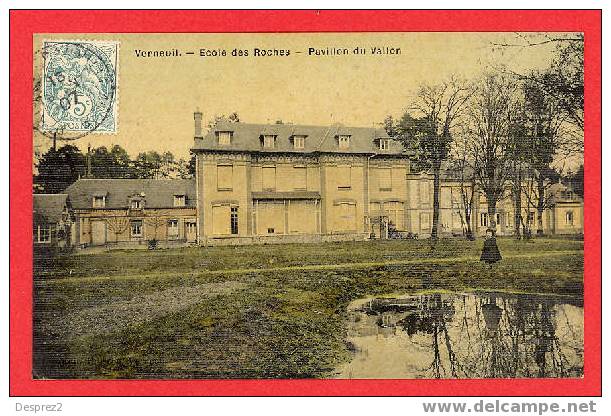 78 VERNEUIL Cpa Animée Ecole Des Roches Pavillon Du Vallon - Verneuil Sur Seine