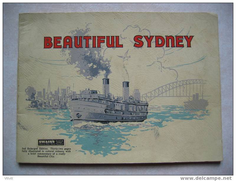 Très Joli Album (en Anglais) Sur Sydney (Australie) 32 Pages, Illustrations En Couleurs Naturelles (1951) - Sonstige & Ohne Zuordnung