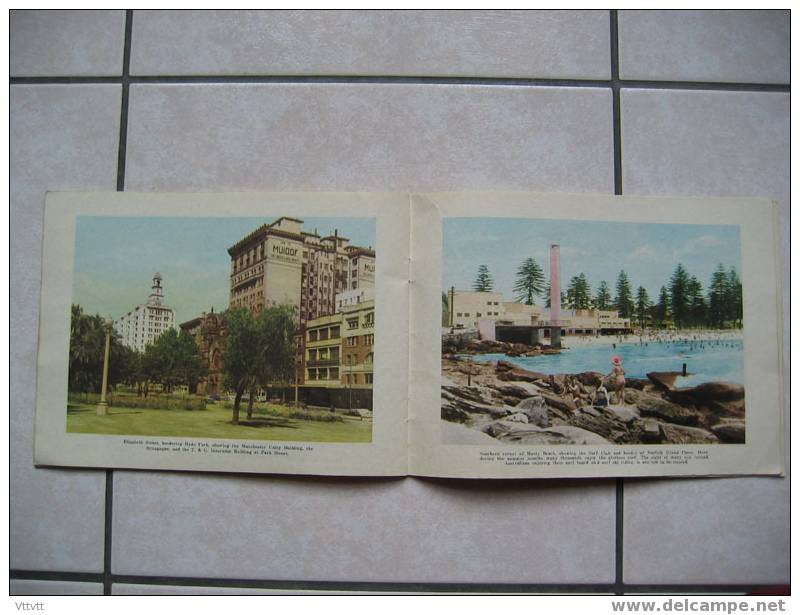 Très Joli Album (en Anglais) Sur Sydney (Australie) 32 Pages, Illustrations En Couleurs Naturelles (1951) - Sonstige & Ohne Zuordnung