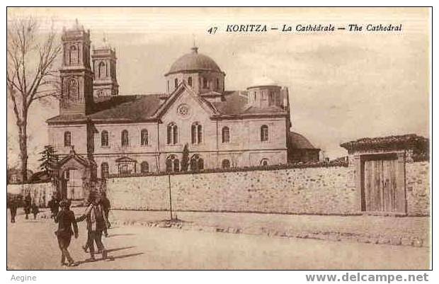 Ref 232- Koritza -la Cathedrale     - Bon Etat - Albanie