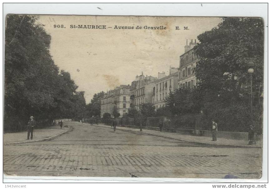 C 699 - SAINT MAURICE - Avenue De Gravelle - Belle CPA 1917 Animée - - Saint Maurice