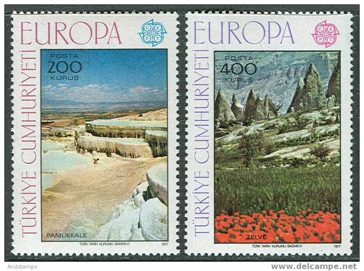 Turkey 1977. Mi.#2415/16 MNH/Luxe. Europa-CEPT. Landscapes. - 1977