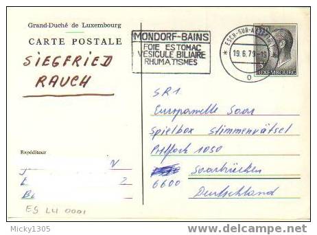 Luxemburg - Postkarte Echt Gelaufen / Postcard Used (2253) - Ganzsachen