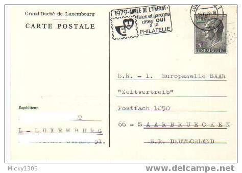 Luxemburg - Postkarte Gestempelt / Postcard Used (2256) - Postwaardestukken