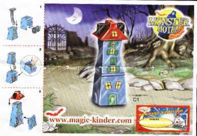 KINDER EU 20004 C-1 MONSTER HÔTEL Maison Hantée   BPZ - Aufstellfiguren