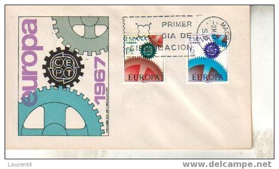 Europa Spain - Espana - Espagne - FDC Cover - Enveloppe Premier Jour 1967 - 1967