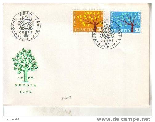 Europa Suisse - Switzerland - Helvetia - FDC Cover - Enveloppe Premier Jour 1962 - 1962