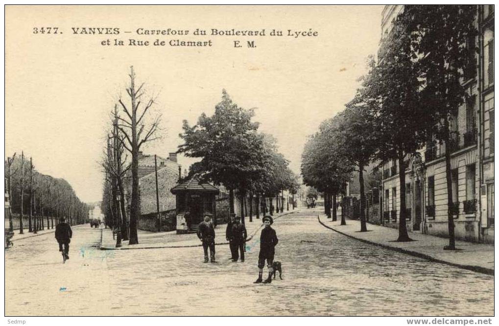 3477. Vanves. Carrefour Du Boulevard Du Lycée Et La Rue De Clamart. E.M..  F. Testard, Phot. édit. Paris - Vanves