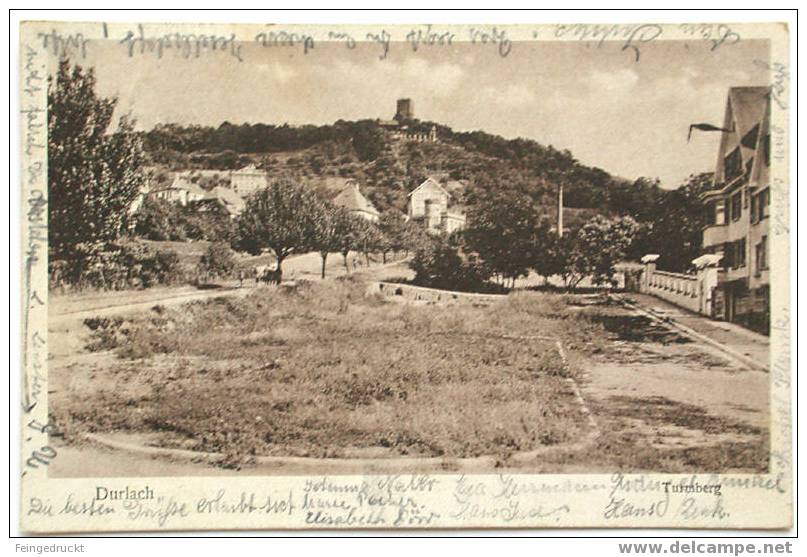 Durlach. Turmberg - Ak, 1920 Gelaufen - (d 755) - Karlsruhe