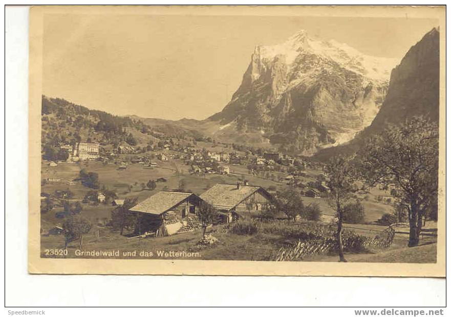 2847 Grindelwald Und Das Wetterhorn . 23520 Wehrk Kilchberg Zurich .  Postée 1913 . - Grindelwald