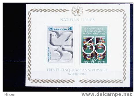 C1158 - Nations Unies Geneve Yv.no.BF 2 Neufs** - Blocks & Kleinbögen