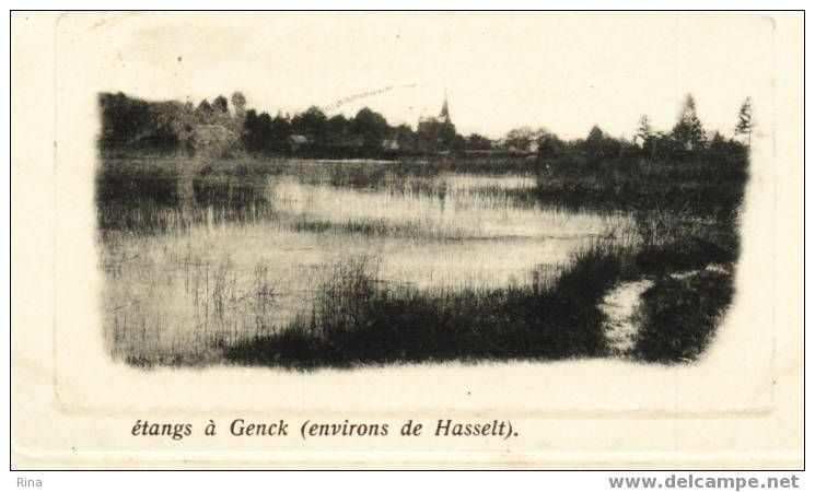 Genck-étangs à Genck (environs De Hasselt) Gelopen Kaart 1902 - Genk