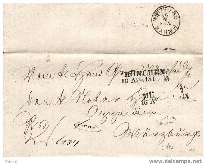 Carta Prefilatelica MUNCHEN 1869 - Préphilatélie