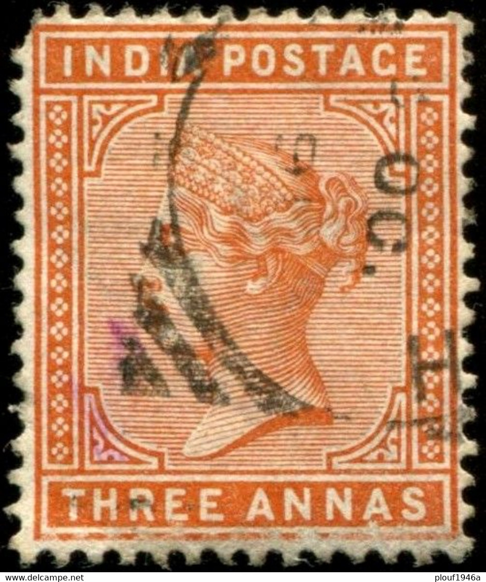 Pays : 230,3 (Inde Anglaise : Empire)  Yvert Et Tellier N° :   38 (o) - 1882-1901 Keizerrijk