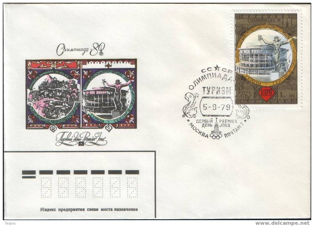 Russia / Soviet Union 1979 Olympic Tourism (I-a) FDC Set Of 4 Mi# 4872-4875 - Lettres & Documents