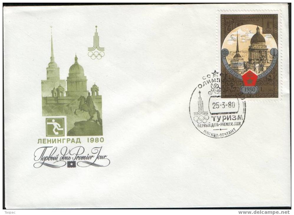 Russia / Soviet Union 1980 Olympic Tourism (III) FDC Set Of 2 Mi# 4940-4941 - Brieven En Documenten