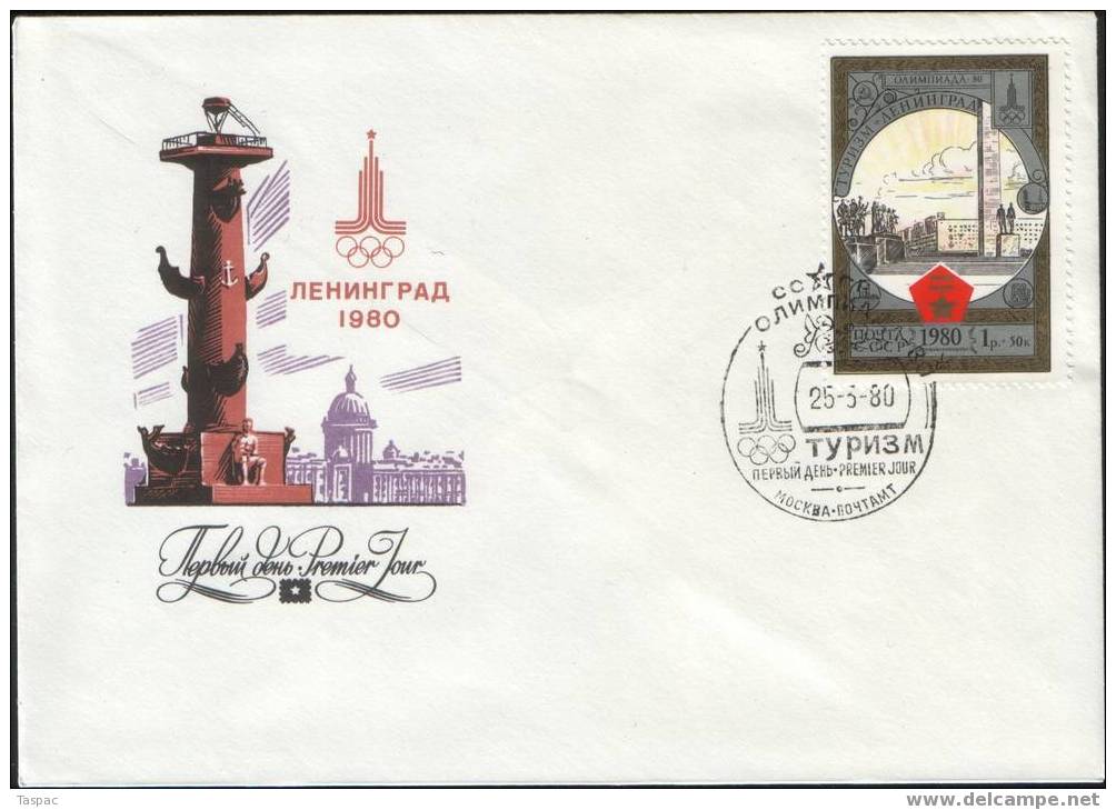 Russia / Soviet Union 1980 Olympic Tourism (III) FDC Set Of 2 Mi# 4940-4941 - Cartas & Documentos