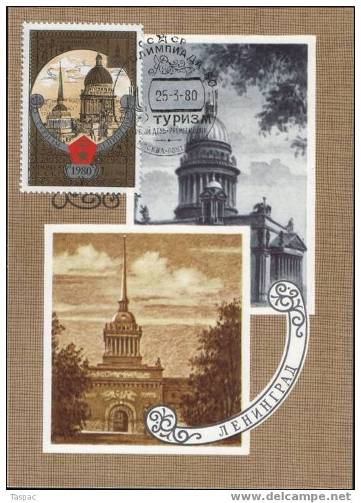 Russia / Soviet Union 1980 Olympic Tourism (III) Maximum Cards Set Of 2 Mi# 4940-4941 - Maximumkarten