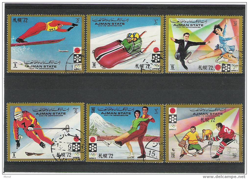 AJMAN - 6 Timbres OB Dans Un Parfait état - Inverno1972: Sapporo