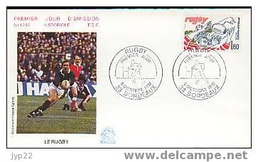 Jolie Fdc 1er Jour France Sport Rugby 9-10-1982 - Rugby