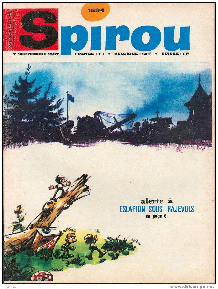 SPIROU   N°  1534  DE 1967 - Spirou Magazine