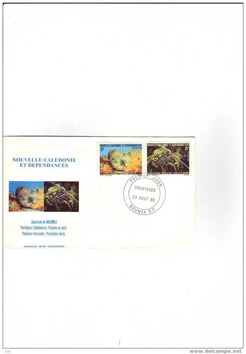 NOUVELLE CALEDONIE 1980 - FDC -  Yvert 440/41 - Cachet Special - Crostacei