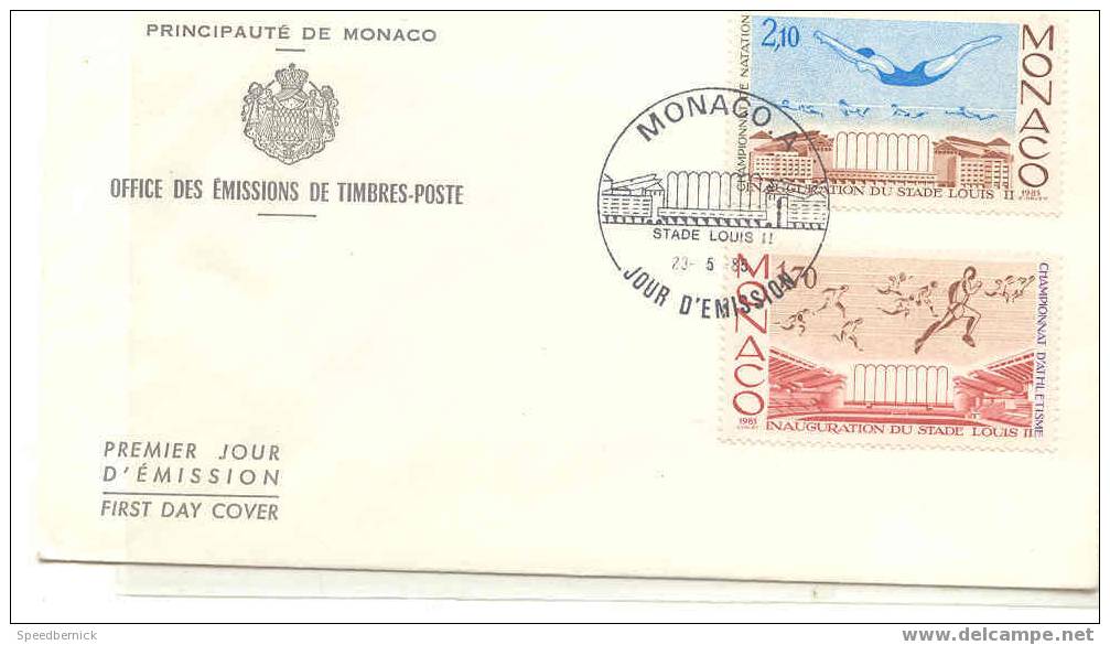 3097 Envelope Premier Jour Inauguration Du Stade Louis II 23 5 1985 . - Autres & Non Classés