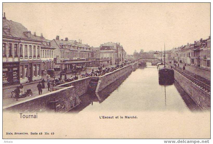 TOURNAI = Escaut Et Le Marché  (Nels  S.48   N° 49) 1911 - Doornik