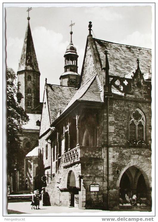 Goslar Am Harz. Rathaus - S/w Foto Ak - (d 851) - Braunschweig
