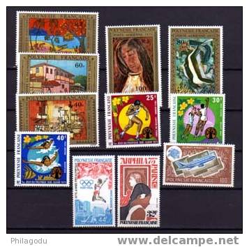 Polynésie 1975, Arphila’75, Jeux Du Pacifique-Sud, UPU, N° A92/102 ** Cote 115 € - Unused Stamps