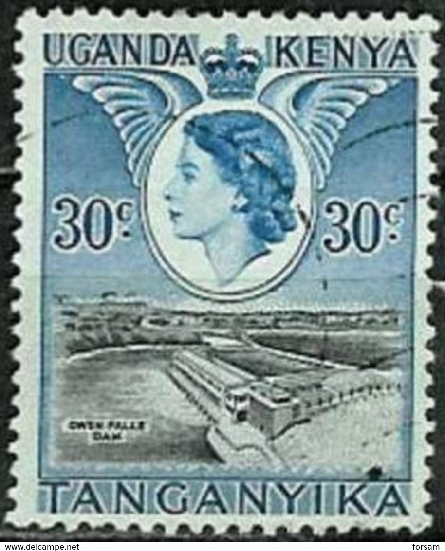 UGANDA-KENYA-TANGANYIKA..1954..Michel # 91..used. - Kenya, Ouganda & Tanganyika