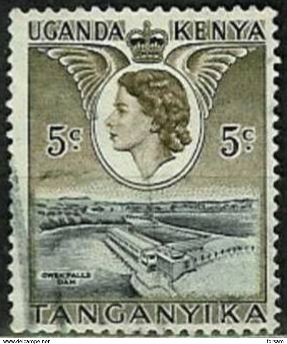 UGANDA-KENYA-TANGANYIKA..1954..Michel # 92..used. - Kenya, Uganda & Tanganyika