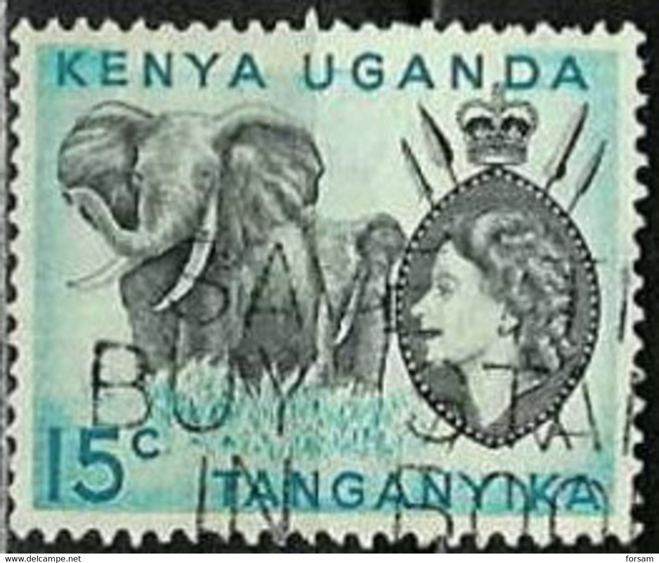 UGANDA-KENYA-TANGANYIKA..1954..Michel # 94 I..used. - Kenya, Uganda & Tanganyika