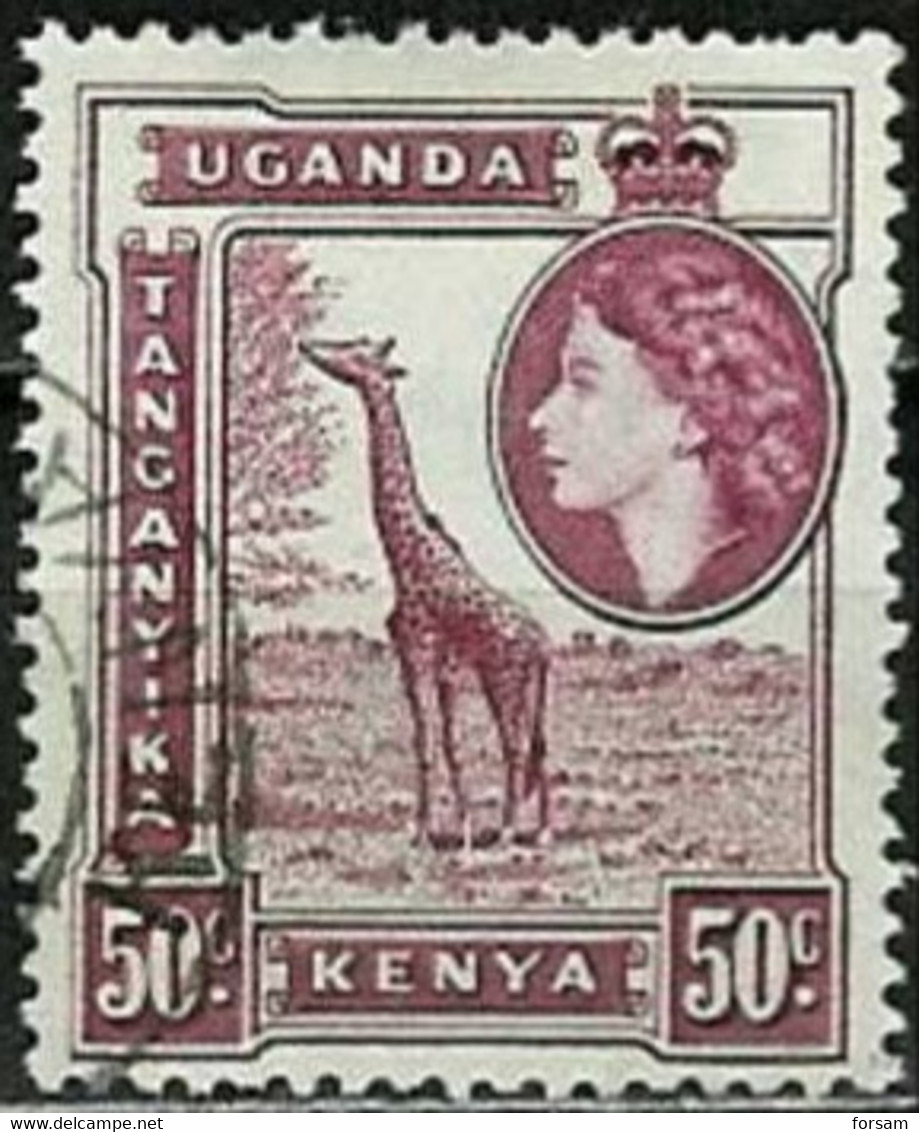 UGANDA-KENYA-TANGANYIKA.. 1954..Michel # 98..used. - Kenya, Ouganda & Tanganyika