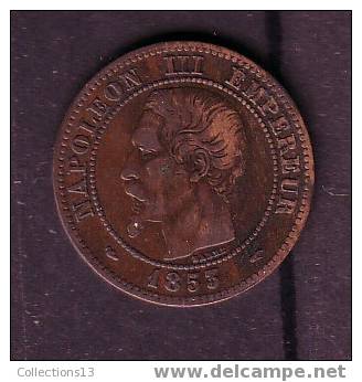 FRANCE - Napoleon III - Tete Nue - 2 Cts - 1853A - TB+ - 5 Centimes