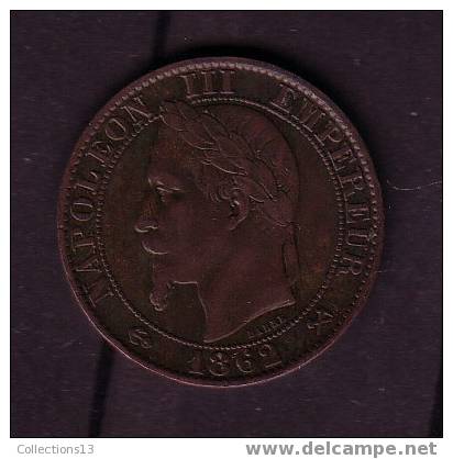 FRANCE - Napoleon III - Tete Laurée - 5 Cts - 1862K - TB - 5 Centimes