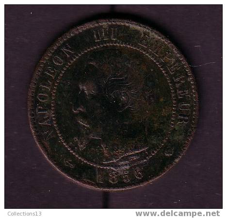 FRANCE - Napoleon III - Tete Nue - 10 Cts - 1856MA - B/TB - 10 Centimes