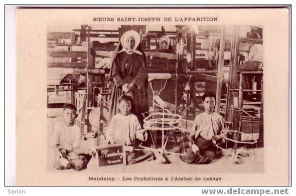 BIRMANIE , MANDALAY , Les Orphelins A L´atelier De Tissage - Myanmar (Burma)