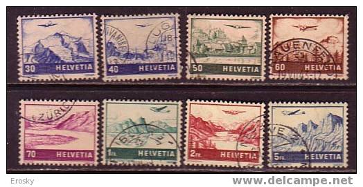 PGL - SWITZERLAND AIR MAIL N°27/34 - Used Stamps