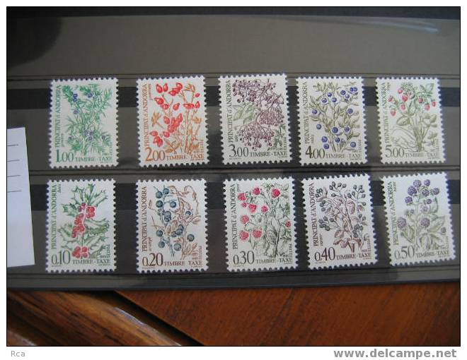 ANDORRE Timbres TAXE N°53 à 62 (neuf **) - Unused Stamps