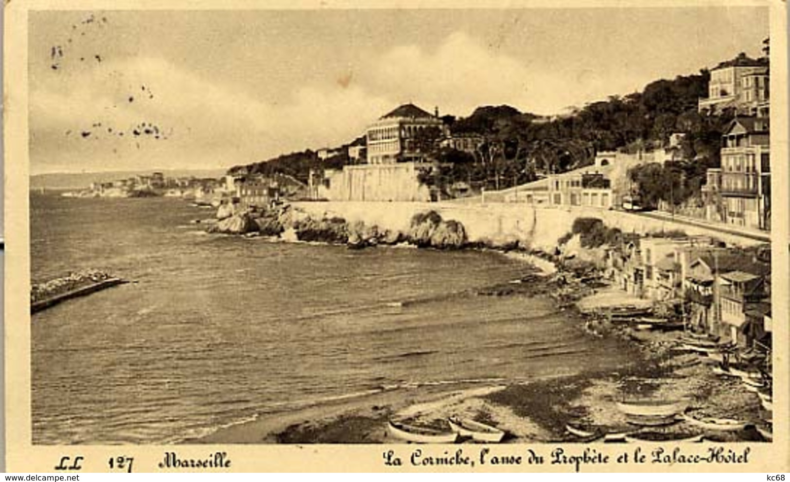 Marseille - La Corniche , L'anse Du Prophète Et Le Palace Hôtel - Endoume, Roucas, Corniche, Plages