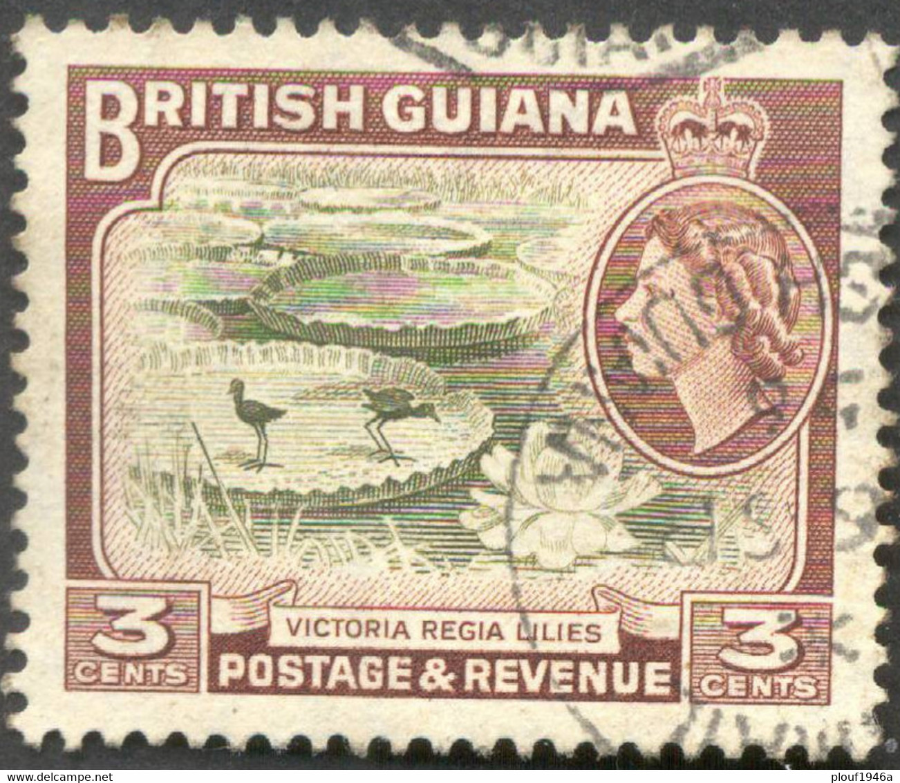 Pays : 214 (Guyane Britannique)  Yvert Et Tellier N° : 187 (o) - Guyane Britannique (...-1966)