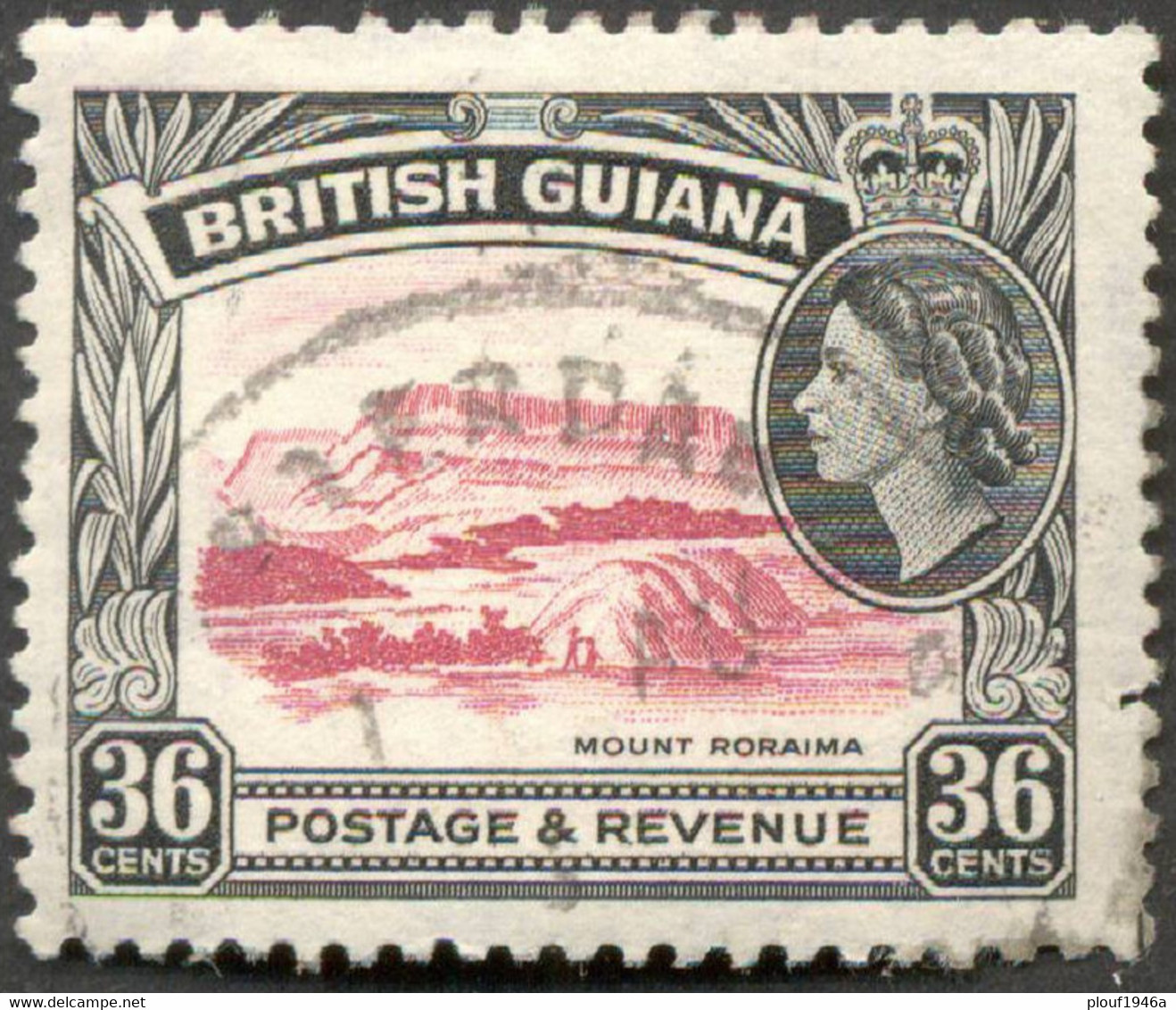 Pays : 214 (Guyane Britannique)  Yvert Et Tellier N° : 194 (o) - Guyane Britannique (...-1966)